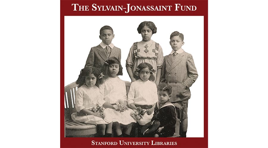 Group of children pictured on a bookplate